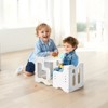 VEVOR Montessori Weaning Table and Chair Set, 3 In 1 Wooden Toddler Table and Chairs with Chalkboard, Adjustable Height Table for Ages 1-5,White - 2 of 4
