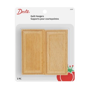 Dritz 2ct Quilt Hangers Unfinished Wood: Sewing & Quilting Supplies, Notions, Kit, Plastic Storage Case, 2 Pieces - 1 of 4