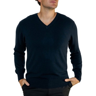 Lona Scott Men's Pure Cashmere V-Neck Sweater
