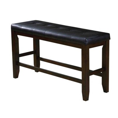 Urbana Counter Height Bench Wood/Espresso/Black - Acme Furniture