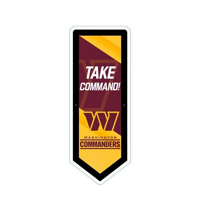 Evergreen Ultra-Thin Glazelight LED Wall Decor, Pennant, Washington Commanders- 9 x 23 Inches Made In USA