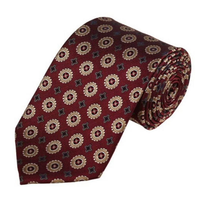 Men's Floral 3.25 Inch Wide And 58 Inch Long Woven Neckties, 1 of 5