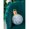 Shiraleah Merry Small Bauble Christmas Ornament Pillow, White - 2 of 4
