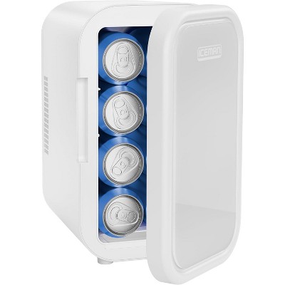 ICEMAN Portable Mini Fridge w/ 8 12oz Can Capacity, Cools and Heats, Car Plug Included