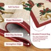 Christmas Area Rugs, Bells Holly Berry Ribbon Garland Traditions Throw Carpet Runner Rugs for Living Room Bedroom Kitchen Dining Room Nursery Office - 4 of 4