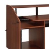 Annette 71" Decorative Bookshelf Natural and Black - Acme Furniture: Metal Frame, Wood Composite Surface, Open Storage Shelf - 3 of 4