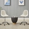 VECELO Armless Home Office Desk Chair, Height Adjustable - 4 of 4