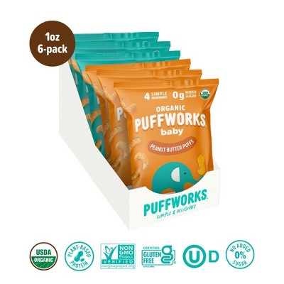 Puffworks baby Organic Variety Pack - 1oz,6 ct