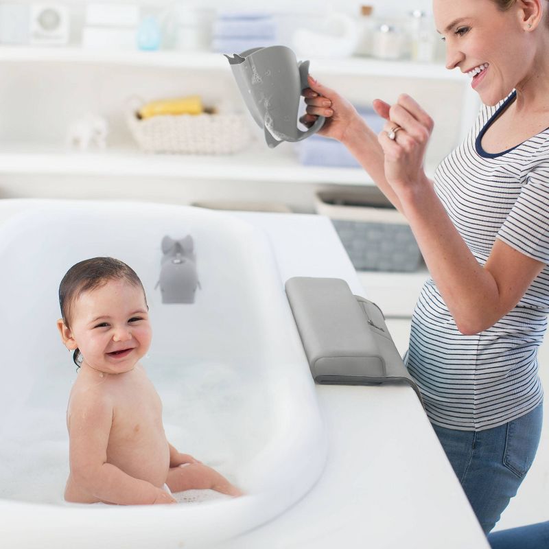 Skip Hop Moby Baby Bath Set with Four Bathtime Essentials - Gray - 4pk, 4 of 11