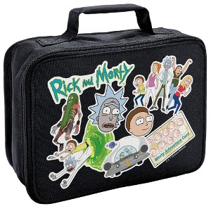 Rick And Morty Stickers Everywhere Insulated Soft Sided Lunch Box - 1 of 4