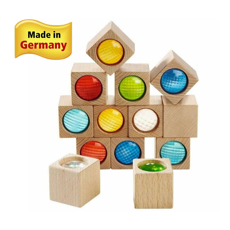 HABA Kaleidoscopic Building Blocks - 13 Piece Set with Colored Prisms (Made in Germany), 4 of 5