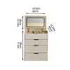 Vanity Desk with Flip Mirror and LED Light Compact Storage Table with Drawers for Small Bedrooms-3irtyhousy - 4 of 4