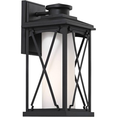 Minka Lavery Lansdale 15 1/2" High Matte Black Outdoor Wall Light