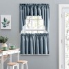 Ellis Lisa Solid Color Poly Cotton Duck Fabric Tailored Swag 56"x36" Dusty Blue - 2 of 4