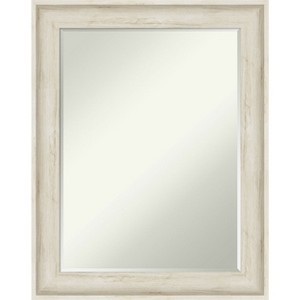 Amanti Art Regal Birch Cream Petite Bevel Bathroom Wall Mirror 28.75 x 22.75 in. - 1 of 4
