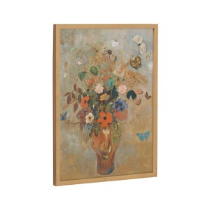 Kate & Laurel All Things Decor 12"x16" Gallery George Inness Still Life with Flowers Print Gold - 1 of 4