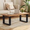 Costway Rustic Coffee Table w/ Sturdy Legs Farmhouse Wooden Center Table Industrial Accent Table for Living Room - 2 of 4