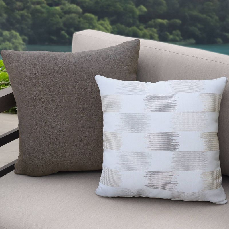 Abbyson Living Huntington Outdoor Sofa with Sunbrella Fabric &#38; 4 Toss Pillows Gray, 5 of 9