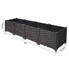 Grungis Square Planters for Outdoor Plants,Deep Raised Plastic Planter Boxes with Self-Watering Design for Vegetables Flowers Herbs - 2 of 4