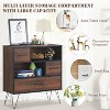 Munora - 3-Tier Wood Storage Cabinet with Drawers & Metal Legs - Anti-Tip, for Bedroom/Living Room - Black - 3 of 4
