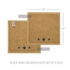 Black Stars Tan Washcloth Set of 4 12x12 VHC Brands - 3 of 3