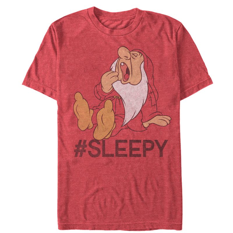 Men's Snow White and the Seven Dwarves #Sleepy T-Shirt, 1 of 5