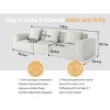 118" Modular Convertible Sofa Bed,Oversized 3-Seater Sofa Set, Free Configuration Sectional Couch for Living Room or Guest Space-Maison Boucle - 4 of 4