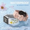 HTUTWOO Floral Band Compatible with Apple Watch Bands 38/40/41/42mm, Flower Engraved Silicone Inlay Dressy Strap for iWatch Series Ultra - 4 of 4