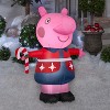 Gemmy Christmas Inflatable Peppa Pig in Red Holiday Sweater, 4.5 ft Tall, Multi - 2 of 4