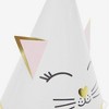 Sparkle and Bash 24-Pack Cat Party Cone Hats for Kitten Themed Kids Birthday Supplies and Decorations, White - 4 of 4