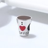 Love Coffee Charm European Bead Sterling Silver Ginger Lyne Collection - 2 of 4
