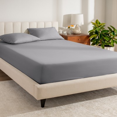 260 Thread Count Organic Cotton Percale Fitted Sheet by Bare Home