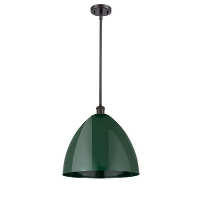 Plymouth Dome - 1 Light Stem Hung Pendant In Industrial Style-16.75 Inches Tall and 16 Inches Wide