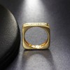 Square Eternity Wedding Band Ring for Women Cz Gold Plated Ginger Lyne Collection - image 3 of 4