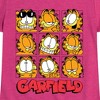 Girls' - Garfield - Faces Grid Fitted Short Sleeve Graphic T-Shirt - 2 of 4