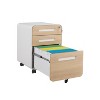 NicBex 2 Drawer Mobile File Cabinet,Office Cabinet with Grooved Handle Design and Casters,Modern Storage Cabinet,Filing Cabinets for Home Office - 2 of 4