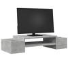 Aghana Digitals Concrete Grey Engineered Wood Monitor Riser with 4 Storage Slots - Ergonomic 27.6" - 3 of 4
