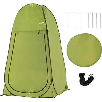 VisioGear Pop Up Camping Shower Tent, Privacy Tents, Portable Toilet Tent, Outdoor Dressing Room, Foldable Camp, Green, 47.24"*47.24"*82.68"