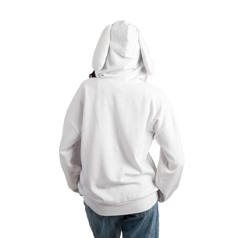 Cinnamoroll Adult White Cosplay Hoodie With 3D Ears and Embroidery, 5 of 6