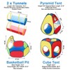 SUGIFT Kids Play Tent with 2 Tunnels and Ball Pit 4 in 1 Pop Up Playhouse Set - 3 of 4