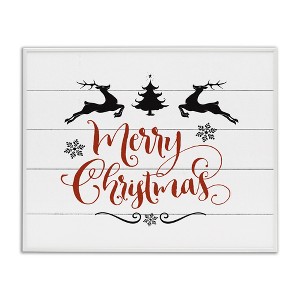 Stupell Industries Merry Christmas with Reindeer, 14" x 11" - 1 of 4