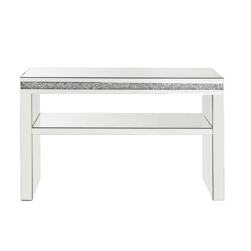 47&#34; Noralie Accent Table Mirrored/Faux Diamonds - Acme Furniture, 3 of 5
