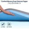 Okak 3IN High-Density Gel Memory Foam Mattress Topper, Pressure Relief Bamboo Foam Mattress Topper, Mattress Pad with CertiPUR-US - 3 of 4