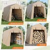 GustoWave 6x6 FT Portable Outdoor Storage Shed, UV-Resistant Carport for Motorcycle, Firewood - 2 of 4