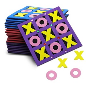 4E's Novelty offers a Bulk 48 Pack of Foam Tic Tac Toe Games, perfect for Kids' Birthday Party Favors, Goody Bag Fillers, and Educational Toys - 1 of 4