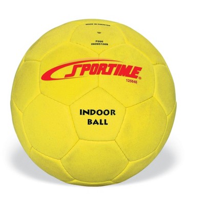 Sportime Fuzzy-Suede Indoor Soccer Ball, Number/Size 4, Yellow