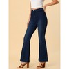 Allegra K Women's Retro High Waist Stretchy Flare Denim Jeans - 2 of 4