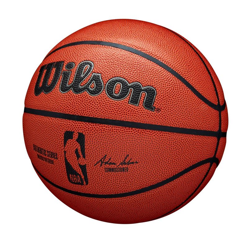 Wilson NBA Authentic Indoor/Outdoor 27.5&#34; Basketball - Brown, 5 of 9
