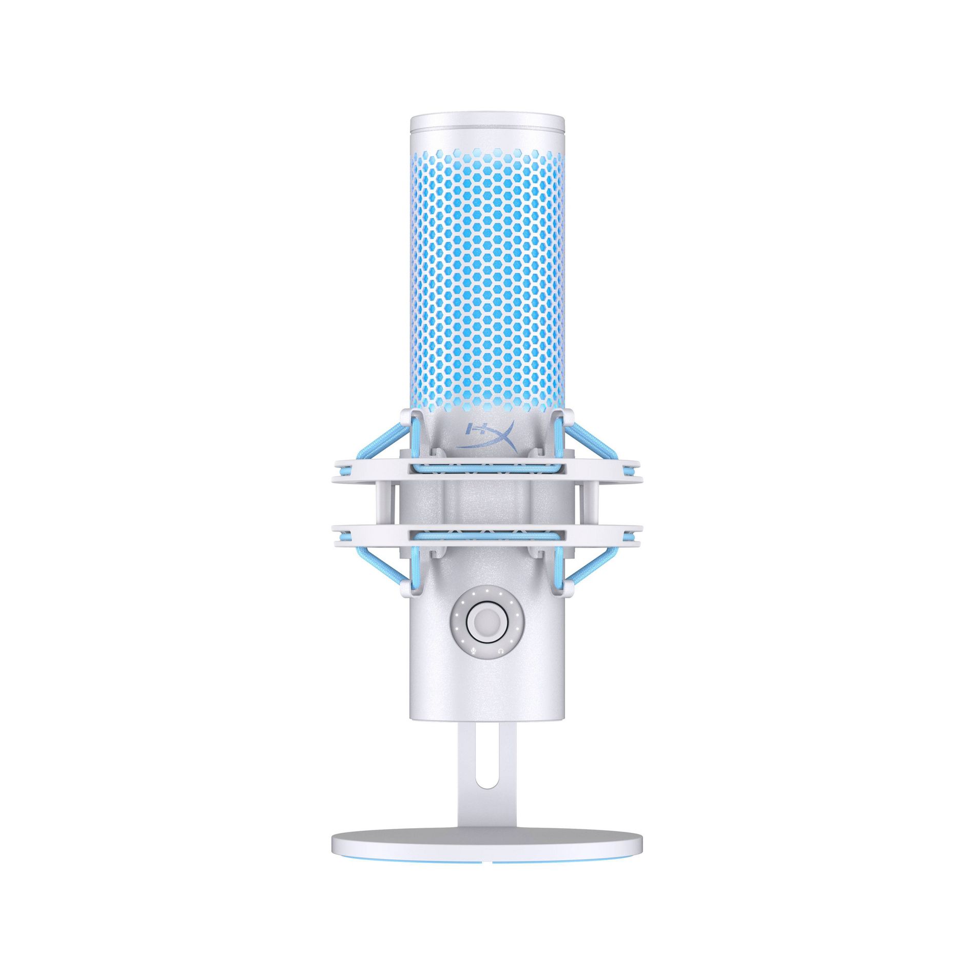 HyperX Quadcast 2 USB Condenser Gaming Microphone for PC - White: Personal Computer Accessory Set