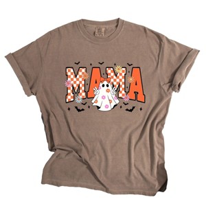 Simply Sage Market Mama Checkered Girl Ghost Garment Dyed Tee - 1 of 3